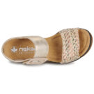 Rieker 68172-60 Beige Sandali con zeppa Donna - 6