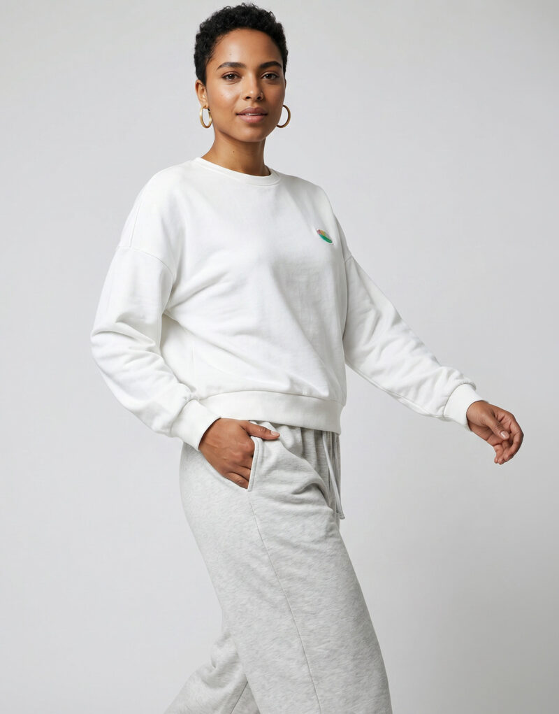 Felpa Only ONLMINNA O NECK Bianco Felpe Donna - 3