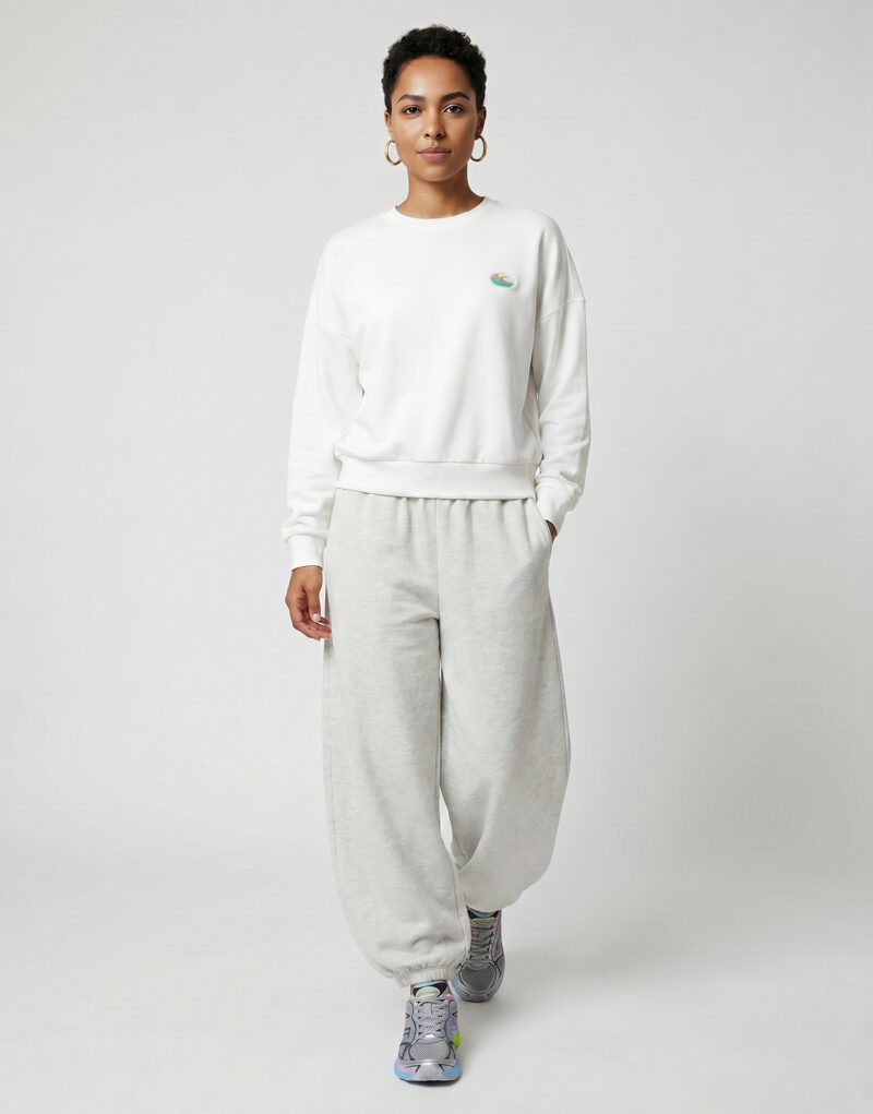 Felpa Only ONLMINNA O NECK Bianco Felpe Donna - 5