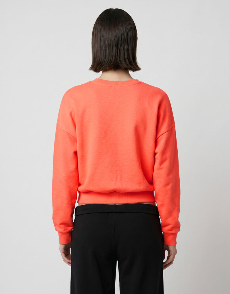 Felpa Only ONLMINNA O NECK Arancio Felpe Donna - 4