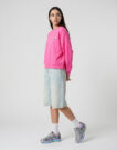 Felpa Only ONLMINNA O NECK Rosa Felpe Donna - 3