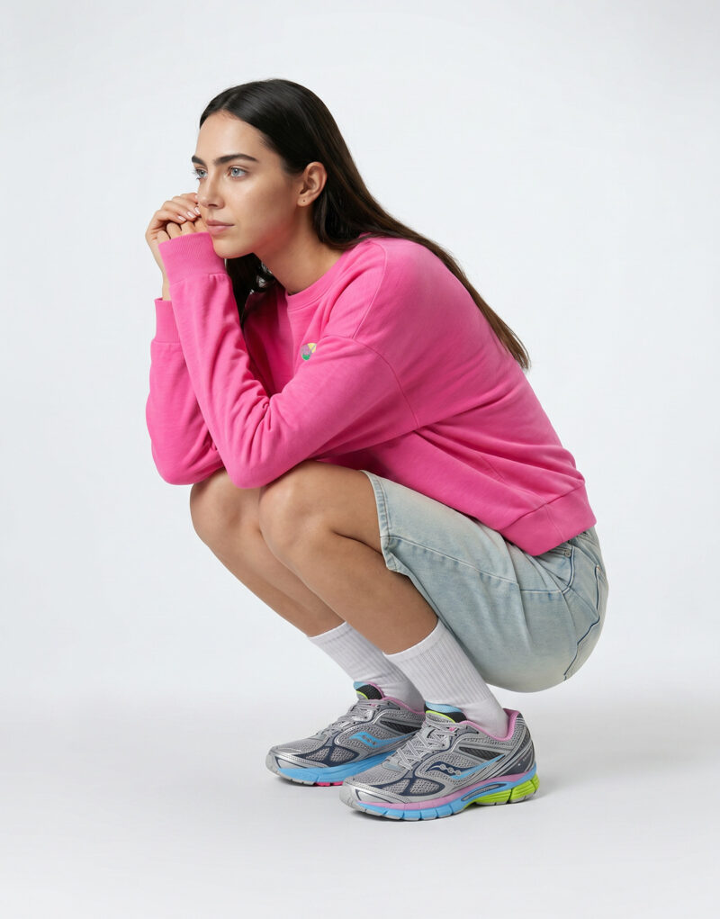 Felpa Only ONLMINNA O NECK Rosa Felpe Donna - 5