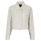Giacca in jeans Only ONLNAOMI STRIPE Beige Giacche in jeans Donna - 1
