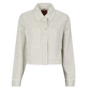 Giacca in jeans  Only  ONLNAOMI STRIPE  Beige -   Giacche in jeans Donna