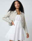 Giacca in jeans Only ONLNAOMI STRIPE Beige Giacche in jeans Donna - 2
