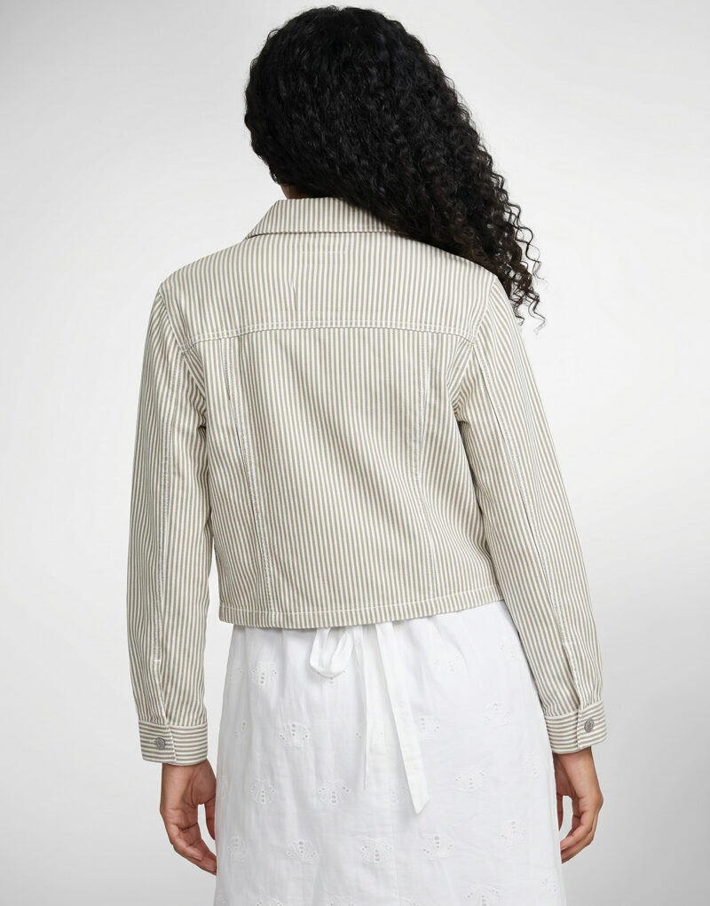 Giacca in jeans Only ONLNAOMI STRIPE Beige Giacche in jeans Donna - 4