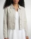Giacca in jeans Only ONLNAOMI STRIPE Beige Giacche in jeans Donna - 5