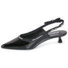 Karl Lagerfeld PASHA Ribbon Sling Nero Décolleté Donna - 4