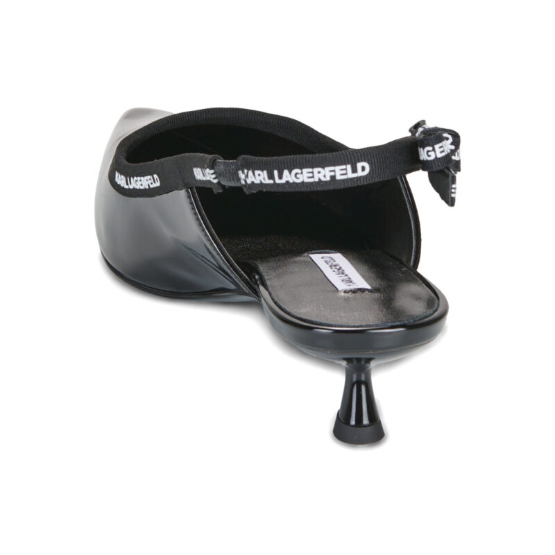 Karl Lagerfeld PASHA Ribbon Sling Nero Décolleté Donna - 5
