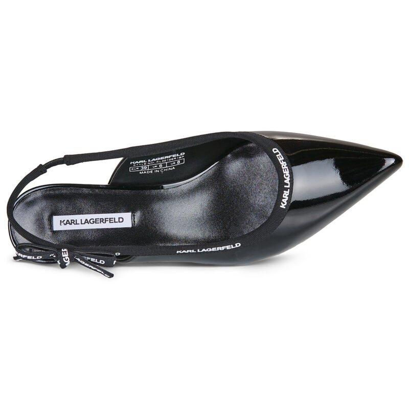Karl Lagerfeld PASHA Ribbon Sling Nero Décolleté Donna - 6