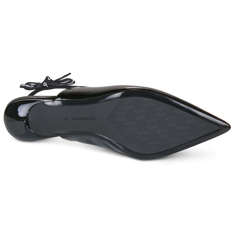 Karl Lagerfeld PASHA Ribbon Sling Nero Décolleté Donna - 7