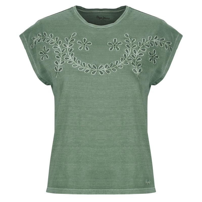 Pepe jeans T-shirt MINA Khaki Women's short-sleeved T-shirt - 1