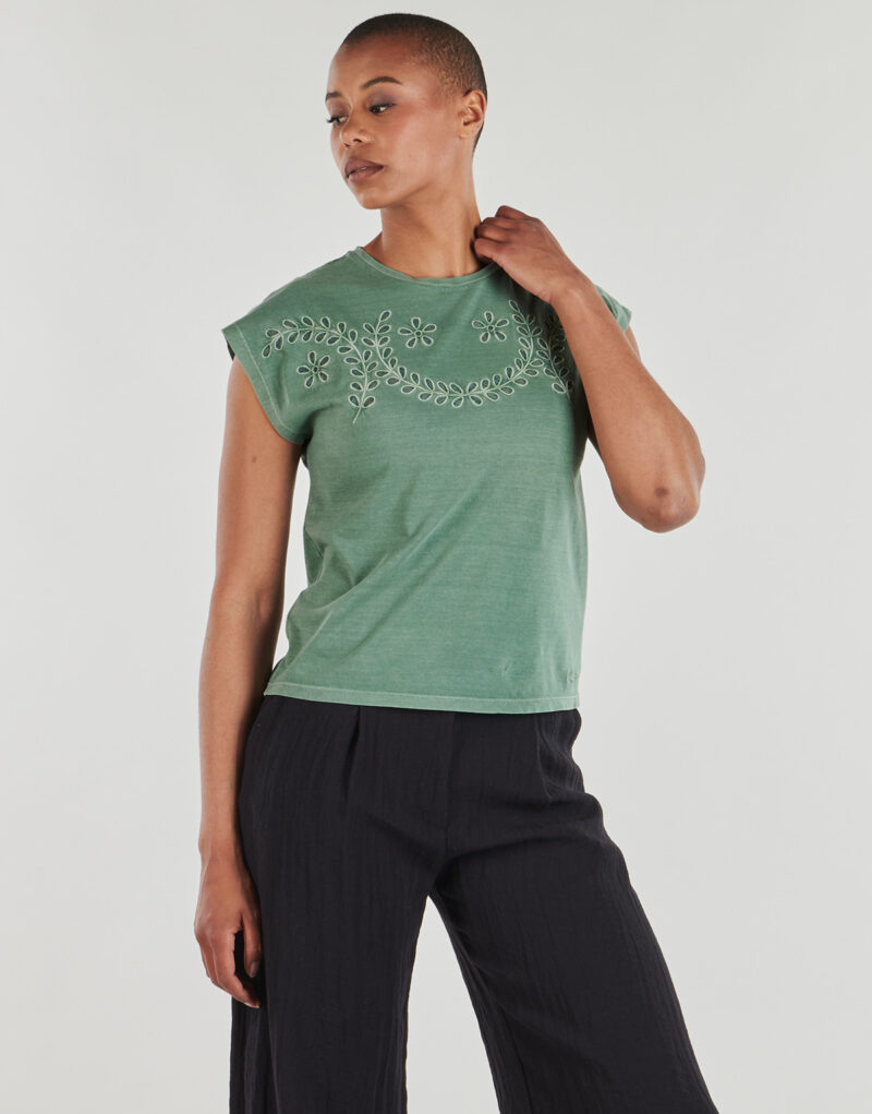 Pepe jeans T-shirt MINA Khaki Women's short-sleeved T-shirt - 2