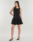 Short dress MICHAEL Michael Kors BTN FNT DROP WAIST MINI Black Women's Short Dresses - 3