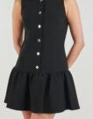Short dress MICHAEL Michael Kors BTN FNT DROP WAIST MINI Black Women's Short Dresses - 5