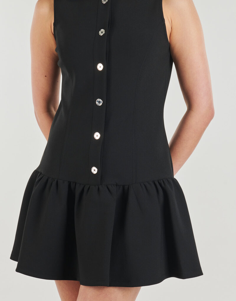 Short dress MICHAEL Michael Kors BTN FNT DROP WAIST MINI Black Women's Short Dresses - 5
