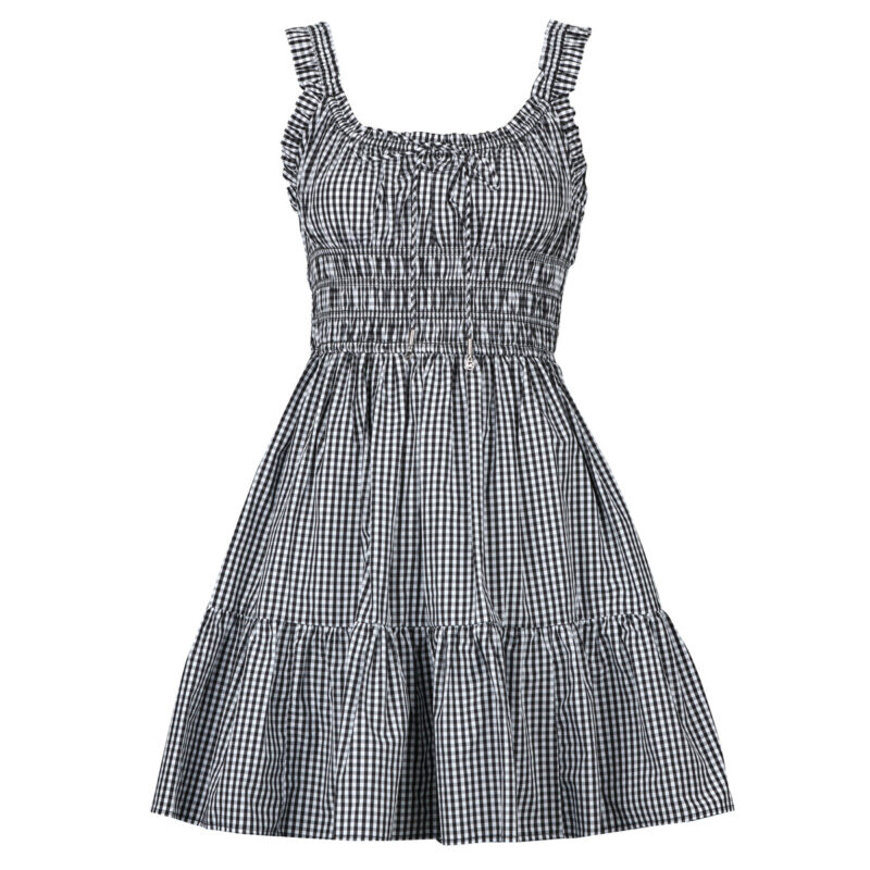Short dress MICHAEL Michael Kors GINGHAM MINI DRESS Multicolor Women's Short Dresses - 1