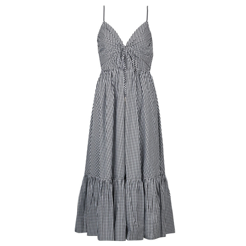 Dress MICHAEL Michael Kors GINGHAM MIDI DRESS Multicolored Women's Long Dresses - 1