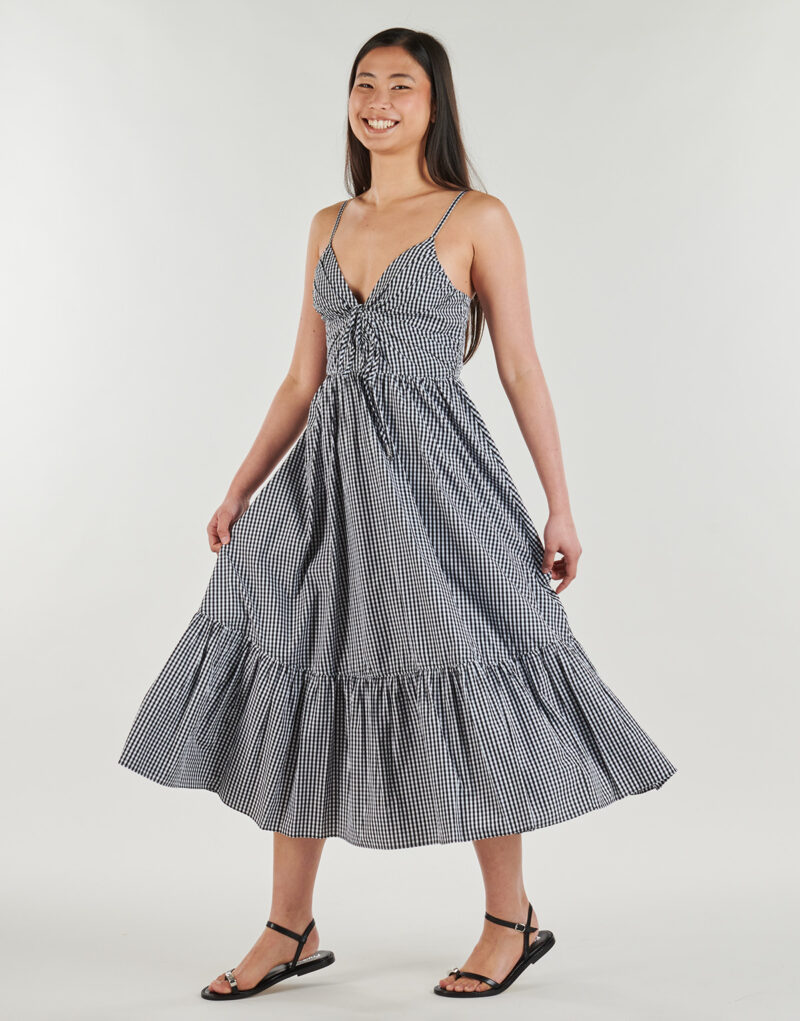 Dress MICHAEL Michael Kors GINGHAM MIDI DRESS Multicolored Women's Long Dresses - 3