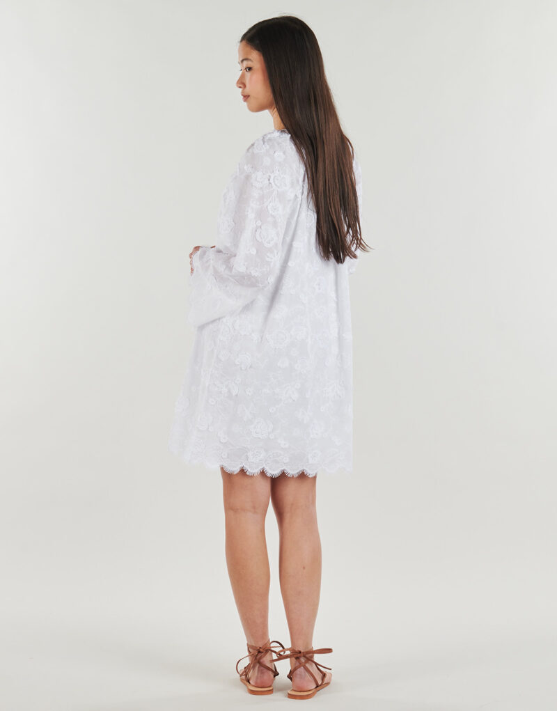 Short dress MICHAEL Michael Kors V NECK DRESS White Short Dresses Women - 4