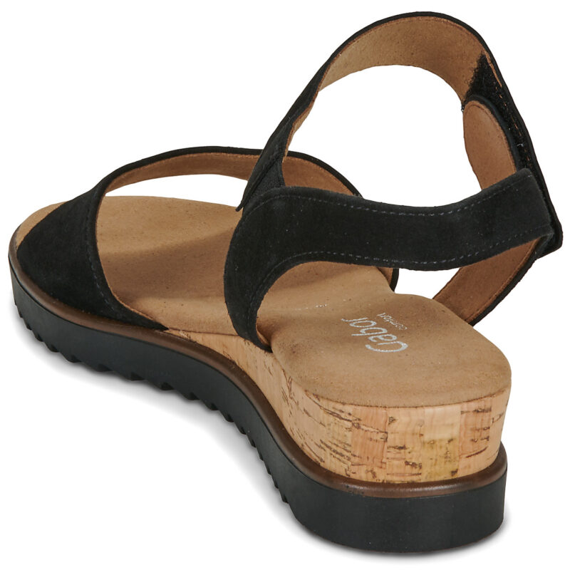 Gabor KARBITOU Nero Sandali con zeppa Donna - 5