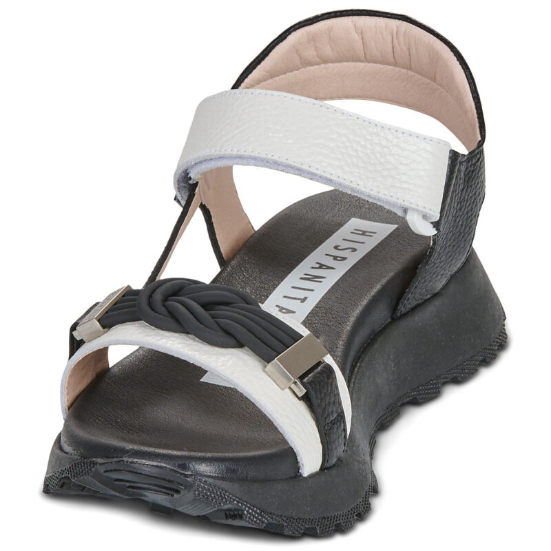 Hispanitas AMBAR Black Wedge Sandals Women - 3