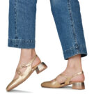 Hispanitas LISBOA HV264835 Goldene Damen-Ballerinas - Gr&ouml;&szlig;e 8