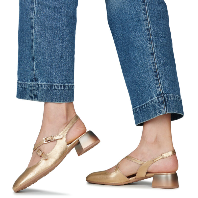 Hispanitas LISBOA HV264835 Goldene Damen-Ballerinas - Gr&ouml;&szlig;e 8