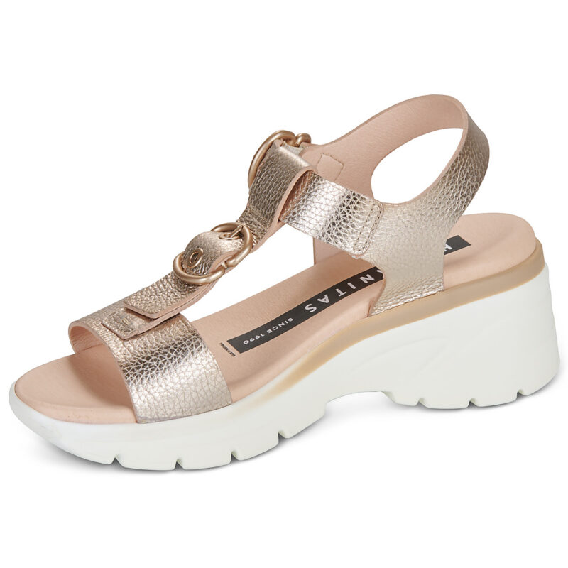 Hispanitas CEDRO HV264799 Oro Sandali con zeppa Donna - 4