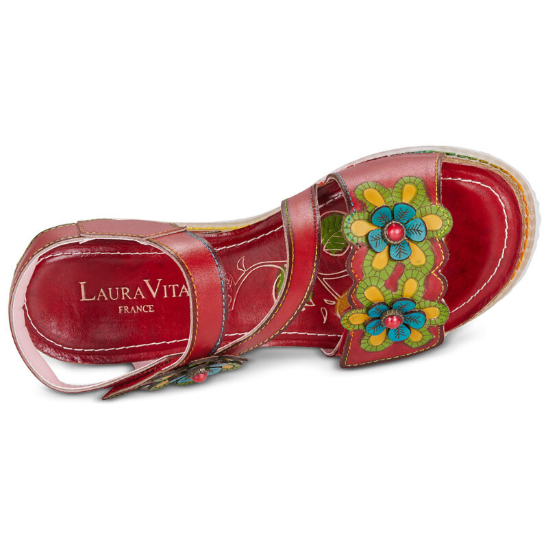 Laura Vita BONITO 39 Rosso Sandali con zeppa Donna - 6