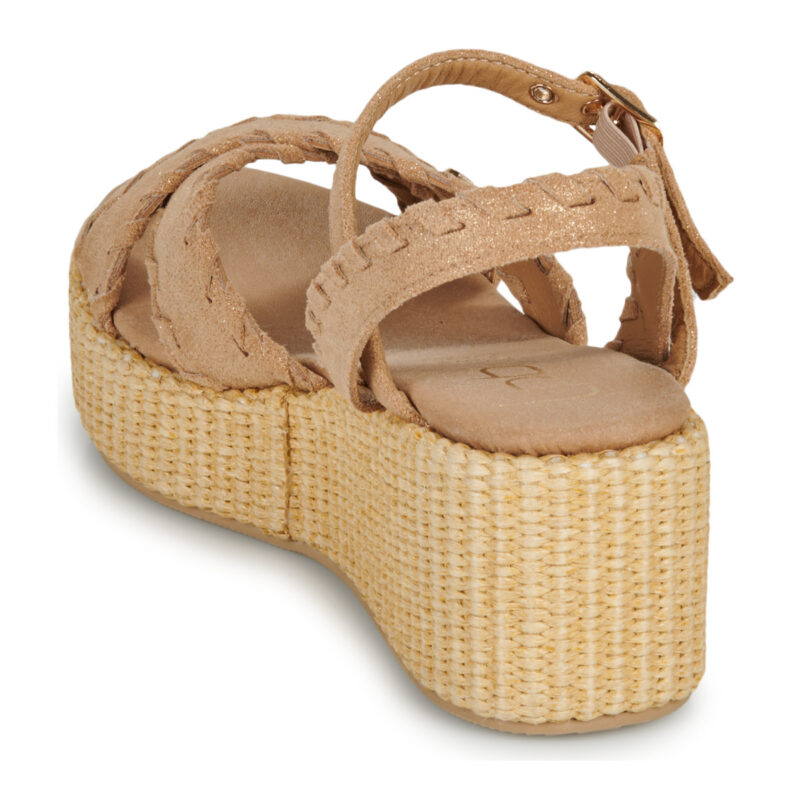 Les Petites Bombes NIAMA Beige Sandali con zeppa Donna - 5