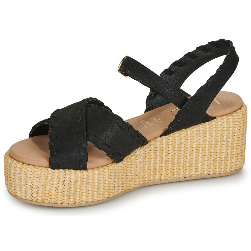 Les Petites Bombes NIAMA Nero Sandali con zeppa Donna - 4