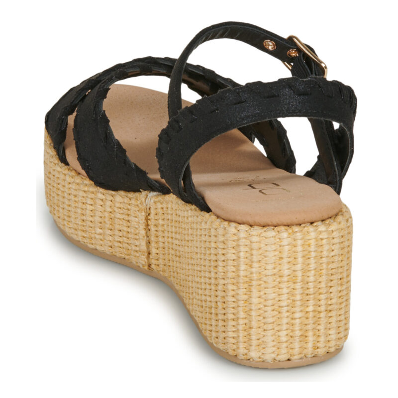 Les Petites Bombes NIAMA Nero Sandali con zeppa Donna - 5