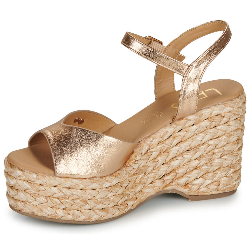 Les Petites Bombes NADIRA Oro Sandali con zeppa Donna - 4