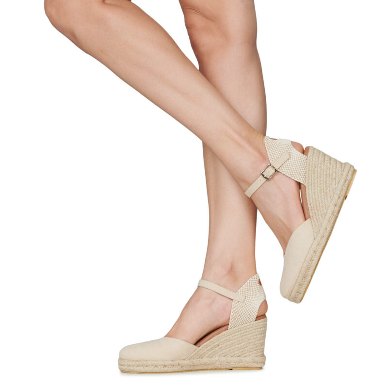 MTNG Sandalias de cu&ntilde;a beige LOUISA para mujer - 8