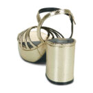 MTNG BRITT Gold Heeled Sandals Women - 5