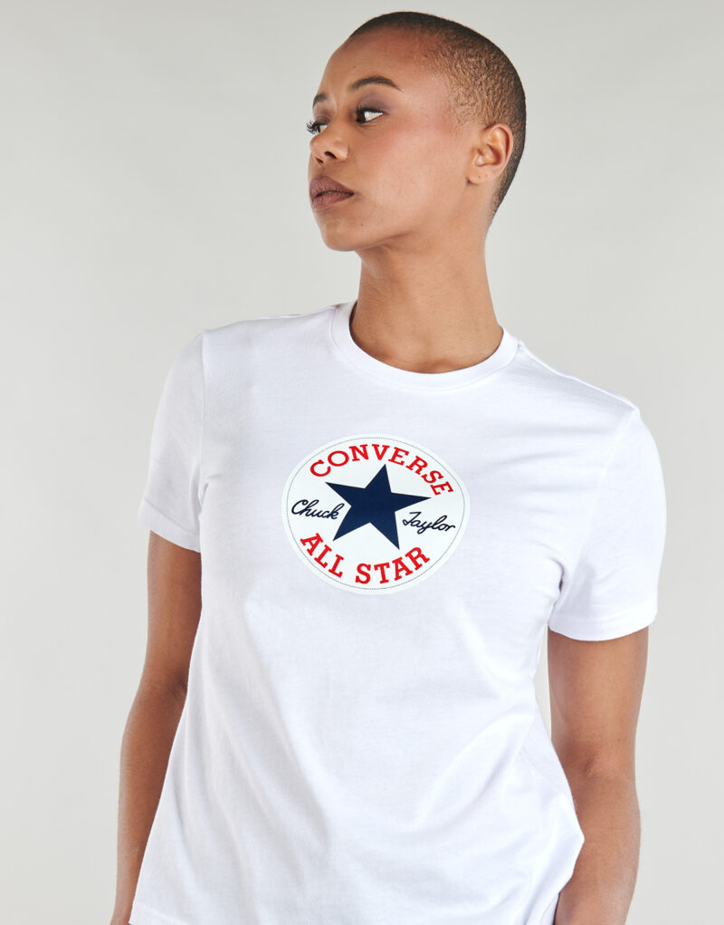 T-shirt Converse CHUCK PATCH STANDARD FIT TEE Bianco T-shirt maniche corte Donna - 5