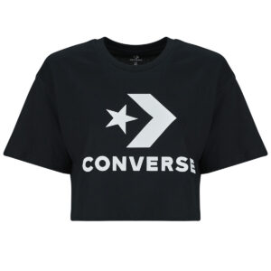 T-shirt Converse STAR CHEVRON SPORTY CROP TEE Nero T-shirt maniche corte Donna