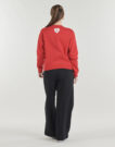 Felpe Converse LOVE LACES CREW Rosso Felpe Donna - 4