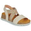 Think KOAK Beige Sandali con zeppa Donna