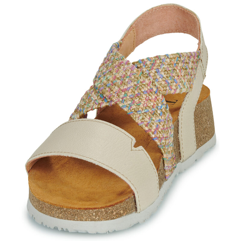 Think KOAK Beige Sandali con zeppa Donna - 3