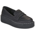 TUK VINTAGE CREEPER Schwarze Damenmokassins - Gr&ouml;&szlig;e 1