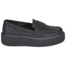 TUK VINTAGE CREEPER Schwarze Damenmokassins - Gr&ouml;&szlig;e 2