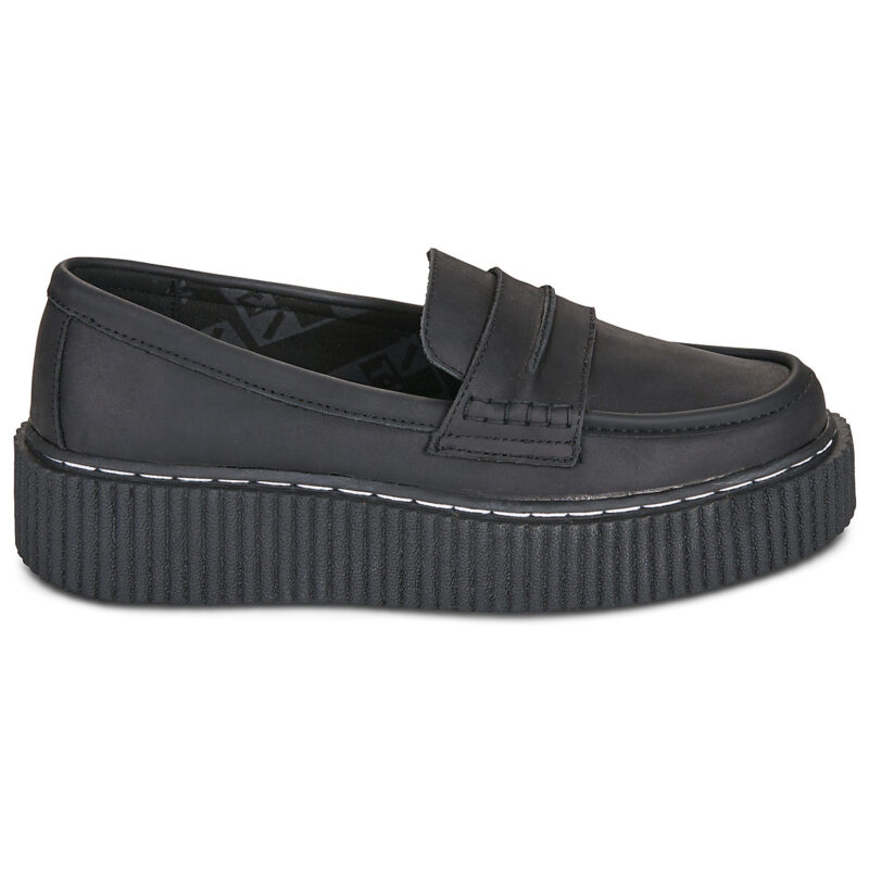 TUK VINTAGE CREEPER Schwarze Damenmokassins - Gr&ouml;&szlig;e 2