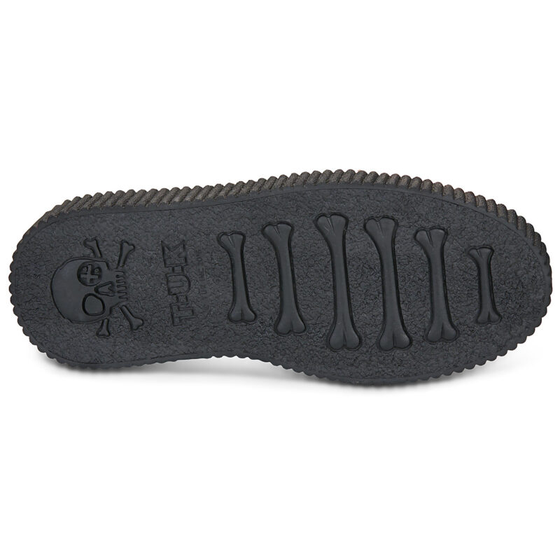 TUK VINTAGE CREEPER Schwarze Damenmokassins - Gr&ouml;&szlig;e 7