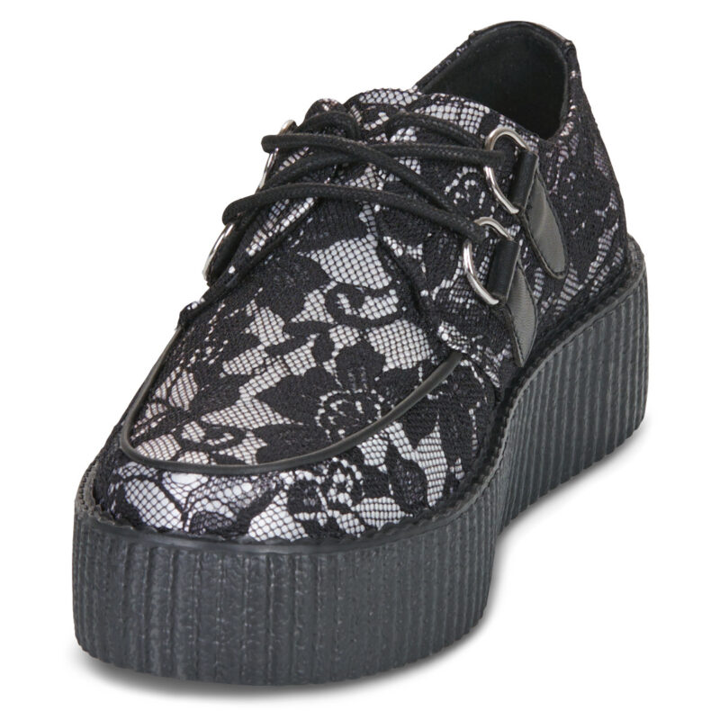 TUK VIVA HI CREEPER Nero - Derby Donna - 3