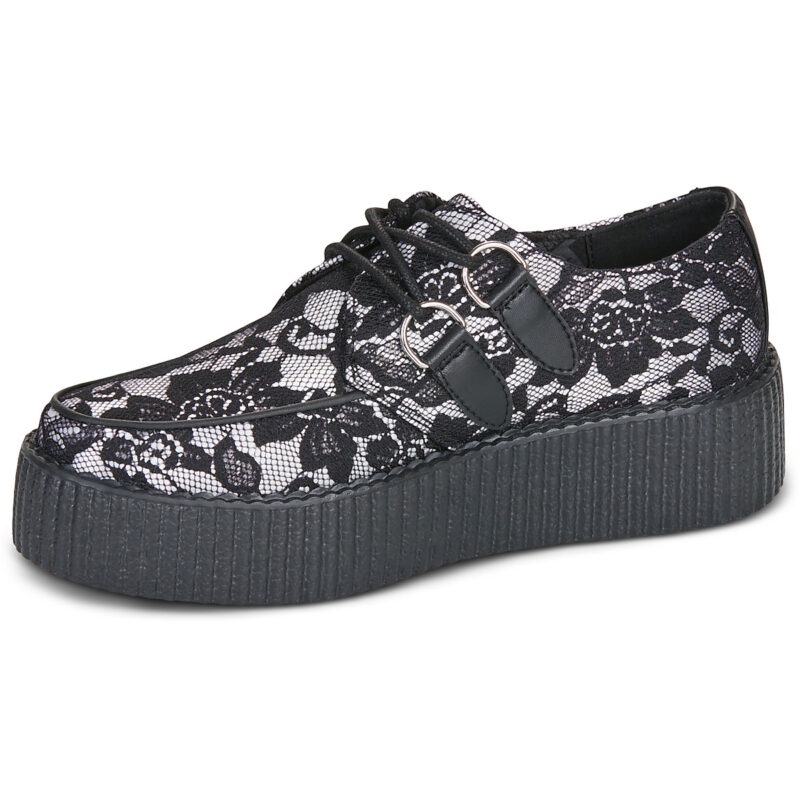 TUK VIVA HI CREEPER Nero - Derby Donna - 4