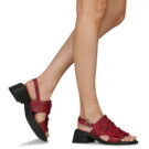 Papucei DOMINI Rosso Sandali con tacco Donna - 8