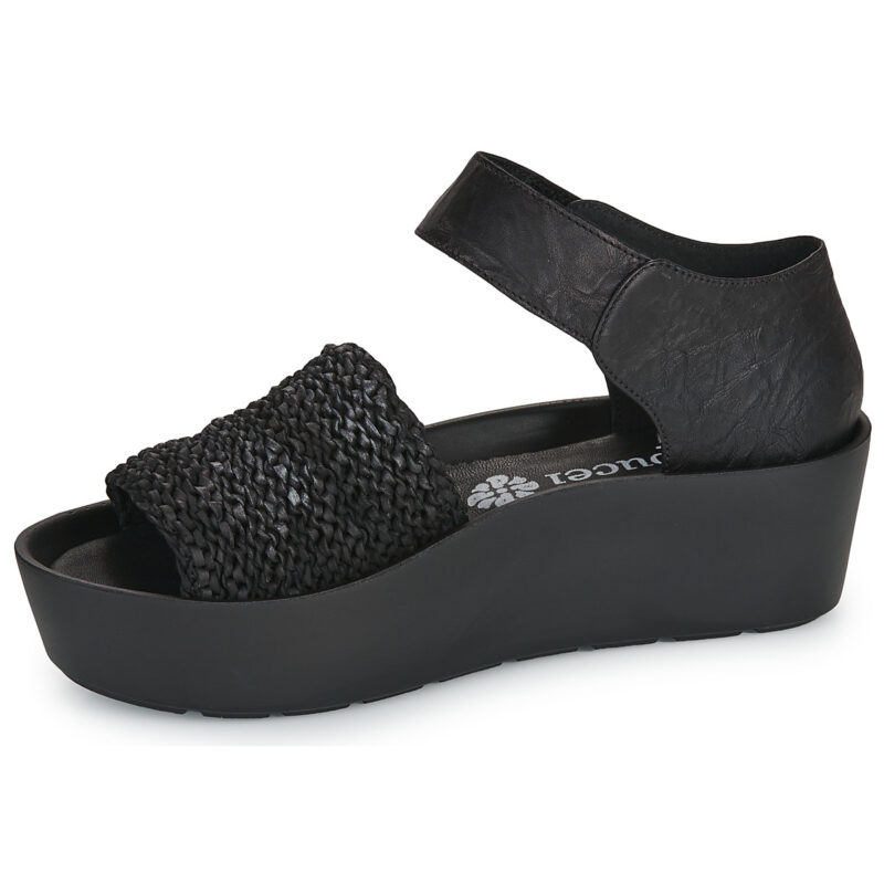 Papucei ERMINA Nero Sandali con zeppa Donna - 4