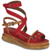 Airstep / A.S.98 LAGOS Rot Keilabsatz Sandalen Damen